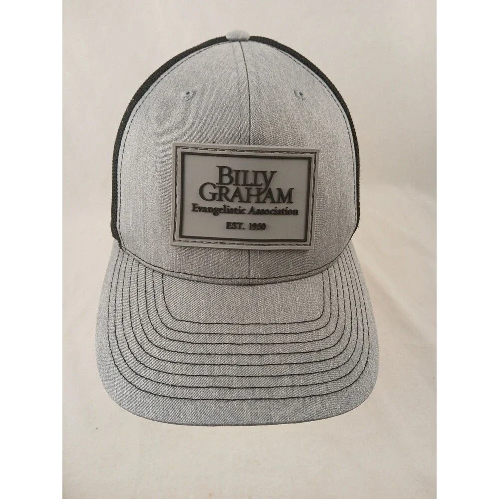 Billy Graham Evangelical Association Est. 1950 Gray Snapback Hat/Cap-EXCELLENT!
